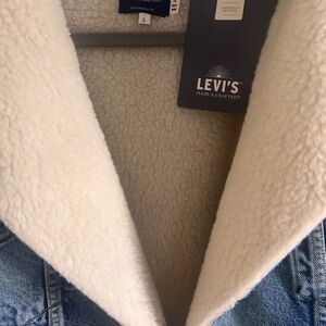 Levi's Blue and Cream Denim Coat
